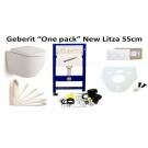 Gebrit frame + wandcloset litza + soft close toiletbril.